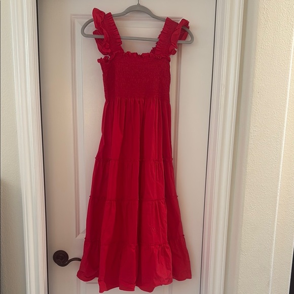 Hill House Home Dresses & Skirts - Elegant Red Maxi Dress with Ruffled Straps